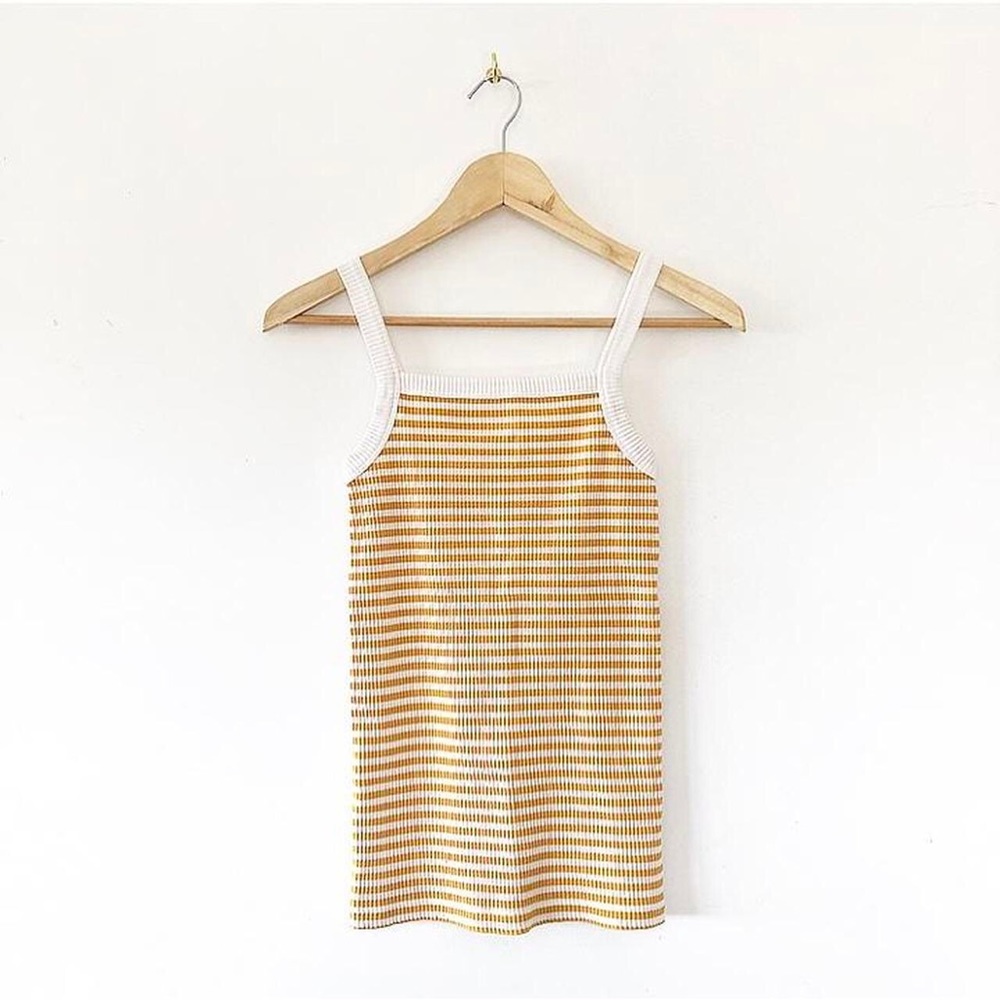 Vintage Orange Striped Tank Top